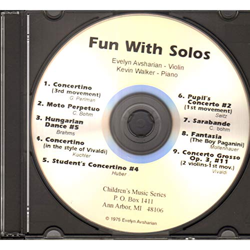 Fun With Solos: Favorite Recital Pieces for 1st and 3rd Positions - Intermediate CD for Violin by Evelyn Avsharian [Sheet music] [Sheet music] [Sheet music]