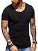 Produktbild Behype Herren Oversize Kurzarm Basic T-Shirt Rundhals O-Neck 20-1730 Schwarz L