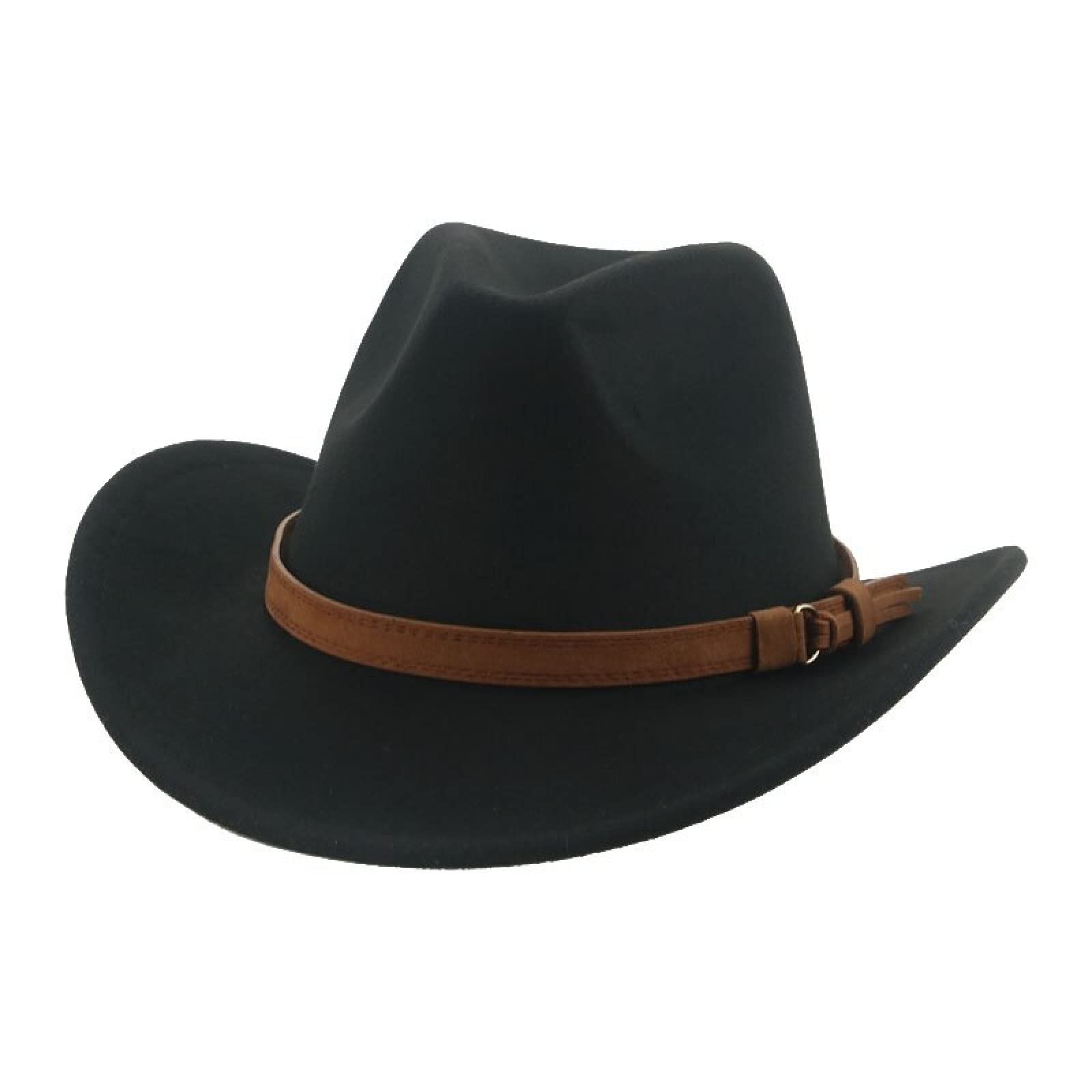 Cappello da Cowboy Cappelli Fedora Donna Panama Western Cowboy Band Hip Hop Ballerino Cappelli per Uomo Sombreros De Mujer (nero4 6 7/87 1/8)