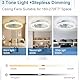 50cm Deckenventilator Mit Beleuchtung 48W 220V Dimmbare Deckenleuchte Mit Fernbedienung Und APP 6 Geschwindigkeiten Lampe Mit Ventilator Timer Schlafzimmer Wohnzimmer Schwarz