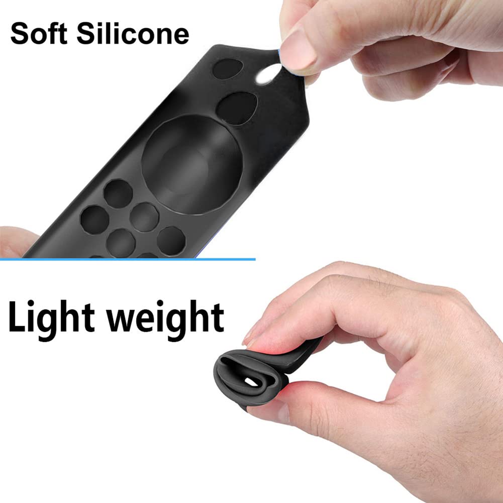 Funda Protectora de Silicona Brillante para TV Stick 4K / TV (3.ª generación) / TV Cube de 5,9 Pulgadas Reemplazo del Control Remoto por Voz para Evitar