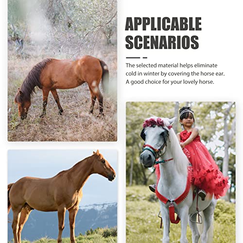 Zerodeko Máscaras De Mosca De Cavalo Tricô Máscaras De Cavalo Capa De Ouvido Conforto Capa De Rosto