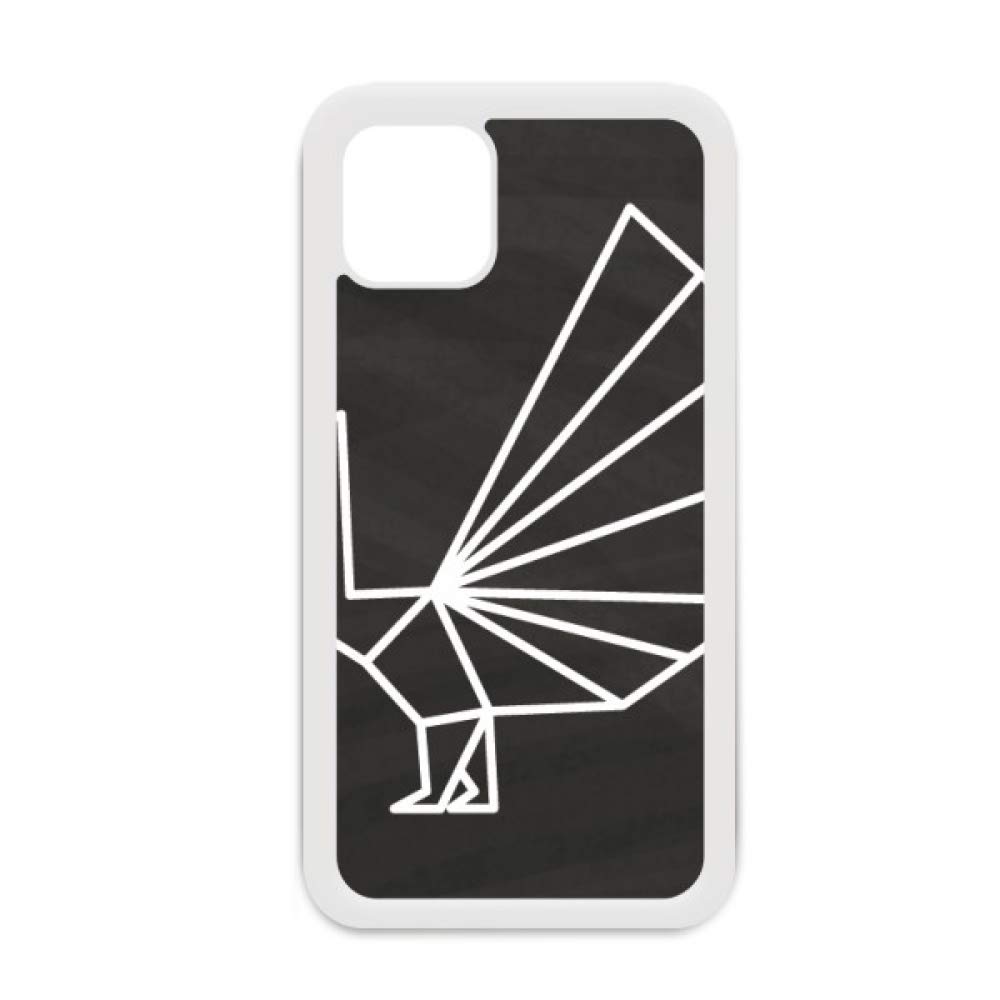 Coque iPhone 12 Pro Max origami blanc, protection géométrique pour smartphone Apple