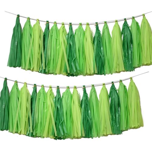 Green Party Decorations,Green Dark Green and Light Green Paper Ti...