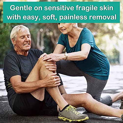 Hysimedy Silicone Bandages For Sensitive Thin Skin - 1.64"X4"(30 Counts) - Waterproof Bandaids One Large Size For Swimming Shower - Pain Free Removal Latex Free Band-Aids Ultra-Waterproof Series #TOP5