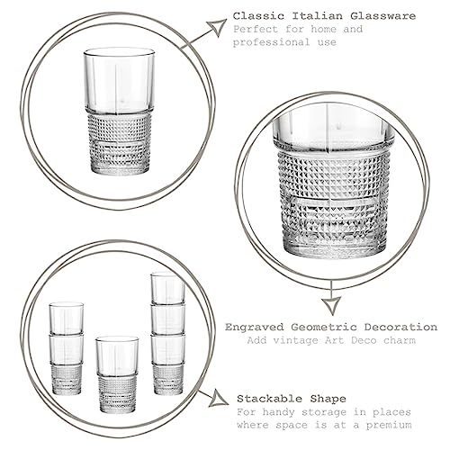 Bormioli-Rocco-Bartender-Novecento-1375-oz-Stackable-Hi-Ball-Drinking-Glass-for-Mixed-Cocktails-Clear-Set-of-4 Bormioli Rocco Bartender Novecento 1375 oz Stackable Hi Ball Drinking Glass for Mixed Cocktails Clear Set of 4
