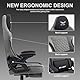 BRTHORY Gaming Stuhl Ergonomischer Racing Gamer Stuhl mit Verstellbare Kopfstütze Schreibtischstuhl mit Stoffoberfläche, Federsitzkissen, Verbindungsarmlehnen und Fußstütze, Wippfunktion, 135°