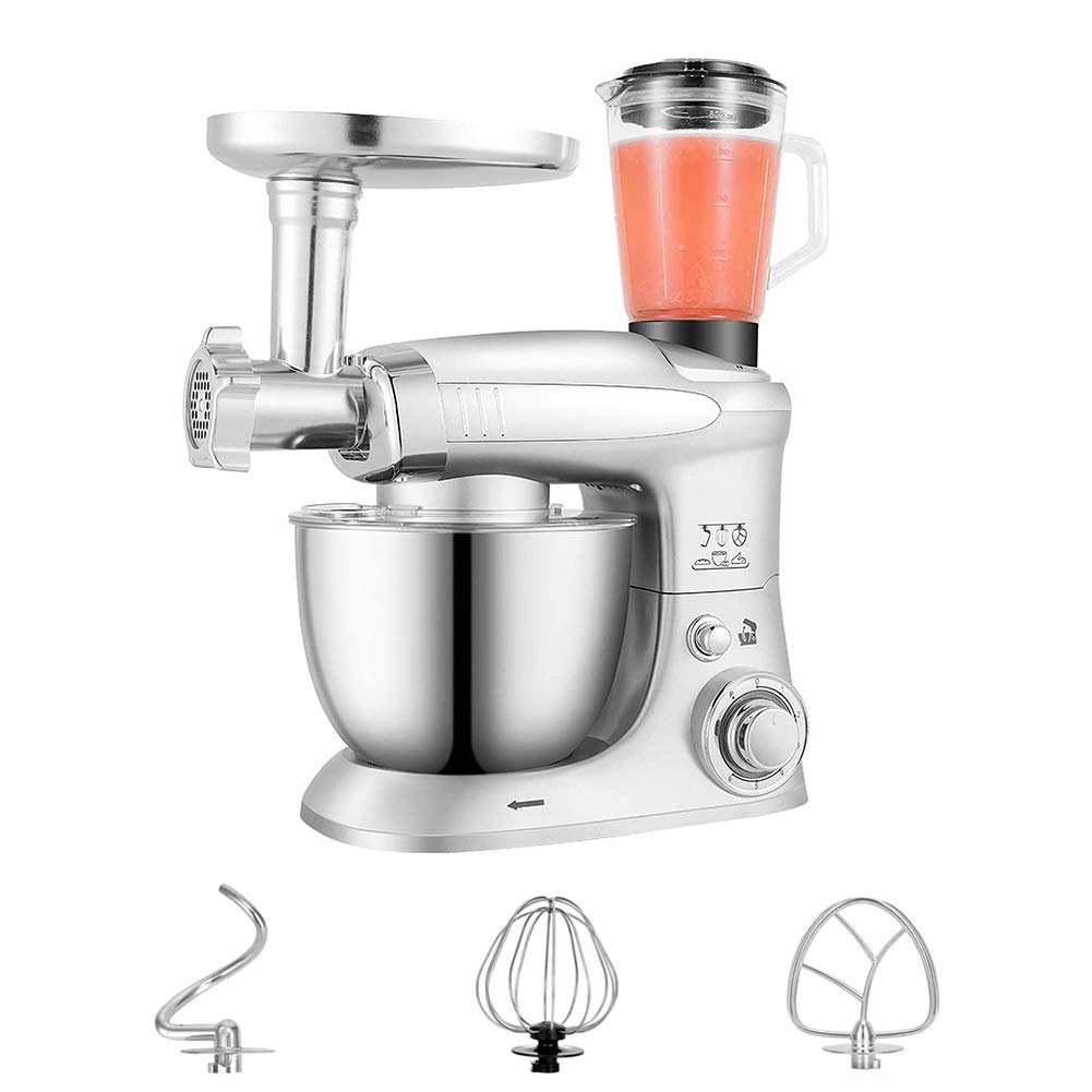 La miscelazione elettrico E impastatrice, multifunzionale automatico Cook automatico, Composizione verticale di panna da montare e la pasta Mixer,Argento