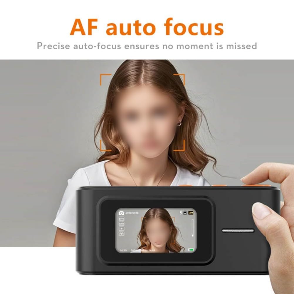 per mini fotocamera digitale 1080P, retro portatile HD 12 MP, Vlog per videocamera per studenti, fotografia di viaggio, fotocamera tascabile (nero)