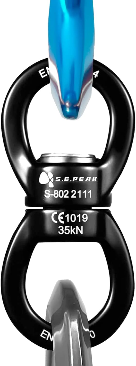 35kN Swing Swivel, CE Certified Safe Swivel Hook, 360°Rotational Device, Silent Hanging Accessory for Tree Swing, Aerial Dance - Image 2