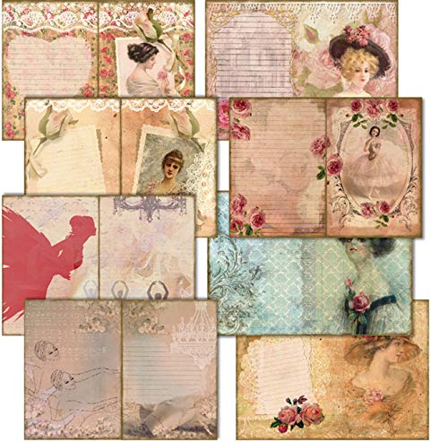 Zeagro Decorative Scrapbook Paper Landscape Background Paper Pads for DIY Album Greeting Card Stamp Making Paper Craft, 16 Sheets