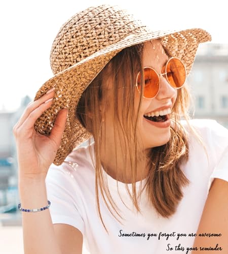 Tiny Gemstone Beaded Bracelets for Women Teen Girls, You are Awesome Jewelry Gifts for Women, Friends, Sister, Mom, Daughter...3