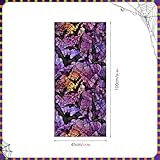 Halloween Window Stickers Privacy Film Static Window Sticker Decal Halloween Bat Window Decals Film Purple Stained Glass Clings Windows Art for Home School Office Glass Decoration - Image 5
