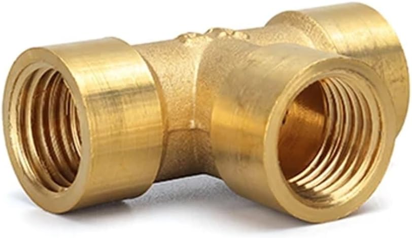 1pcs Tee Type Brass Pipe Fitting Adapter Coupler Connector For Water Fuel Gas 1/8"" 1/4"" 3/8"" 1/2"" 3/4"" 1""BSP Female Thread 3 Way (Size : 3/8"")
