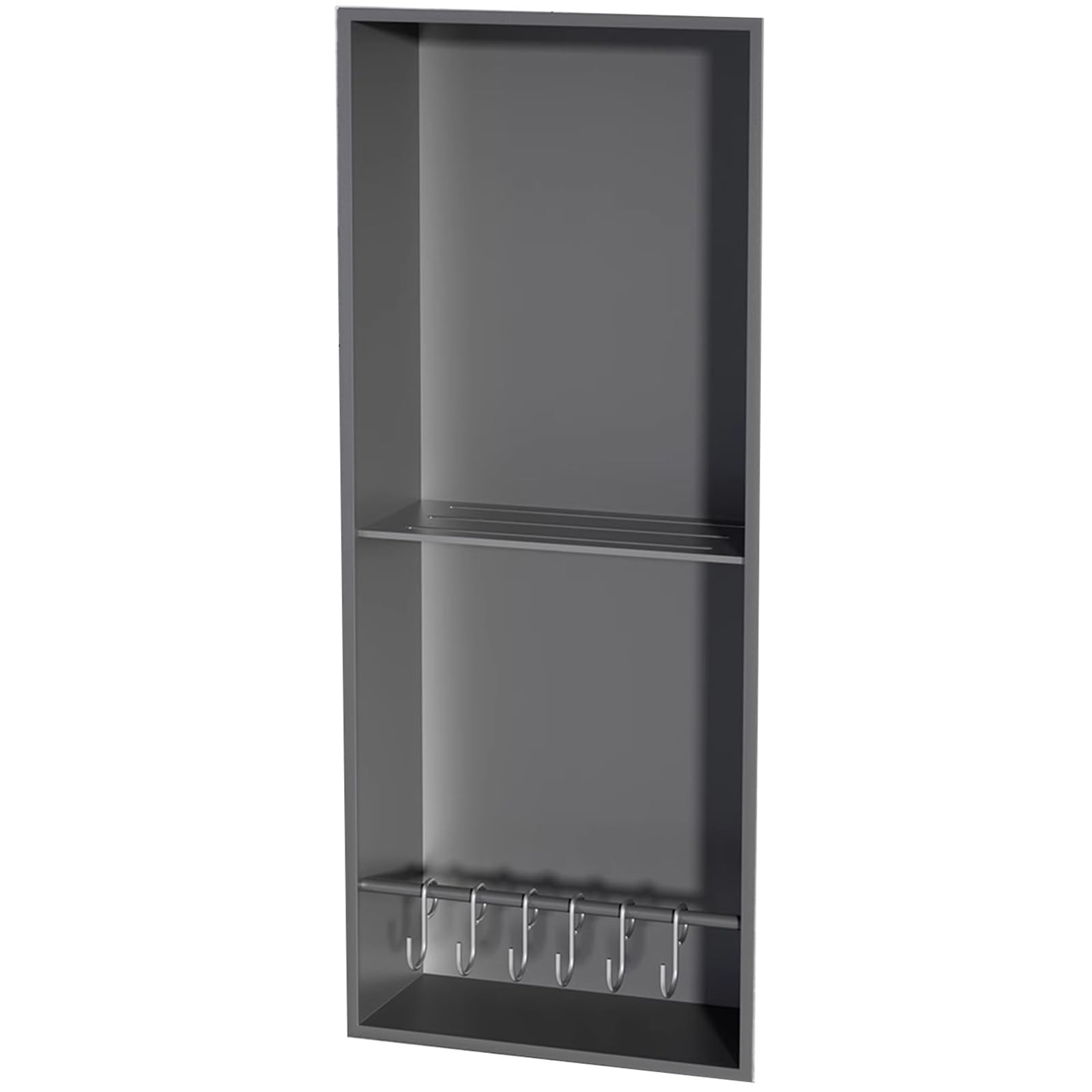 Mensola portaoggetti da bagno in acciaio inox con ringhiera, per soggiorno, camera da letto o hotel, design durevole ed elegante per una gestione efficiente dello spazio