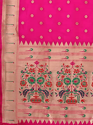 Image of DEVANGI Women's Woven Banarasi Silk Dupatta /Chunni For Women, Floral Print 1 Meter Wide and 2.3 Meter Length Printed Designer Dupatta /Chunni For Girls