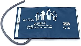 NIBP Cuff with Bladder for Adult 25-35cm, 35cm Single Tube Reusable PU Replacement Universal Blood Pressure Cuff, No BP Connector