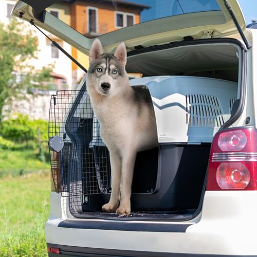 Ferplast CLIPPER 7 Hundetransporter, IATA, Hundetransporter Größe max. 60 kg, Harter Transporter, Reisen, Tiere Auto Flugzeug Zug, 105 x 75 x H79 cm, Stahltür,