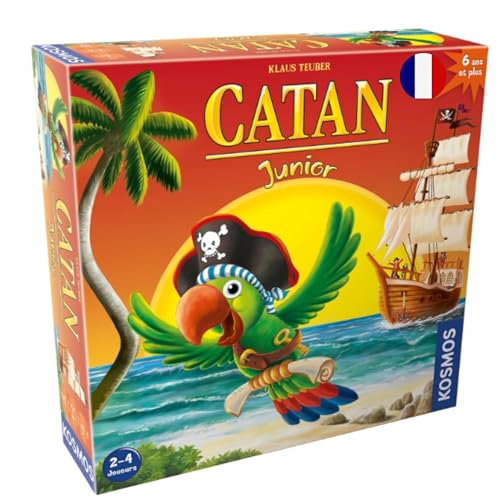 Asmodee - Catan Junior - Jeu de Société pour Enfants dès 6 Ans - Version Famille du Jeu Catan sur Le Thème des Pirates - Aventure et Stratégie - 2 À 4 Joueurs - 30...