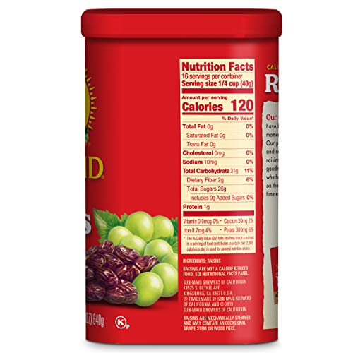 Sun-Maid Natural California Raisins, 22.58 Oz (Pack Of 4) #TOP3
