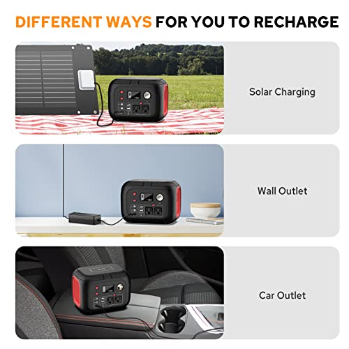 Portable-Power-Station-300W-Power-Bank-with-AC-Outlet-228Wh-Solar-Generator-with-LED-Light-Portable-Generators-9-Outputs-Battery-Backup-Power-Supply-for-Outdoor-Camping-Travel-Emergency