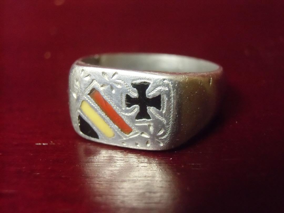 Amazon.co.jp: W帝政 ドイツ オーストリア軍 アルミ製 鉄十字 リング