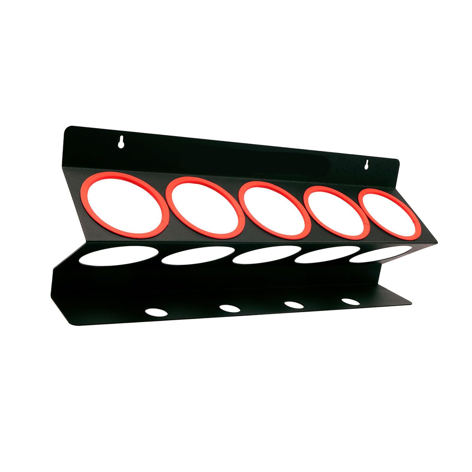 HGENAHGTF Strong Sprinkle Bottle Rack Holds 5 Bottles and 4 Extra Objects Constructed of Metal Straight Current Install on Partitions for Garage Otherwise Workshop Efficiency Garage Storage