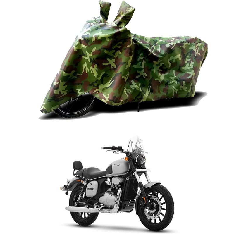 Image of 100% Water Resistant Bike Scooty Two Wheeler Body Cover Compatible For Yezdi Roadster Glacial /UV-Rays /Heat Protection /Birds Dropping /Scratchproof /Dust proof /Waterproof /All Varient[Green MJ]