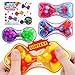Sensory Fidget Toys for Kids Toddler: 4 Pack Color Sorting Sensory Toys for Autism - Squeeze Calming Toys for Toddler Girls Boys - Quiet Fidget Toys for Student Classroom - Goodie Bags Stuffers