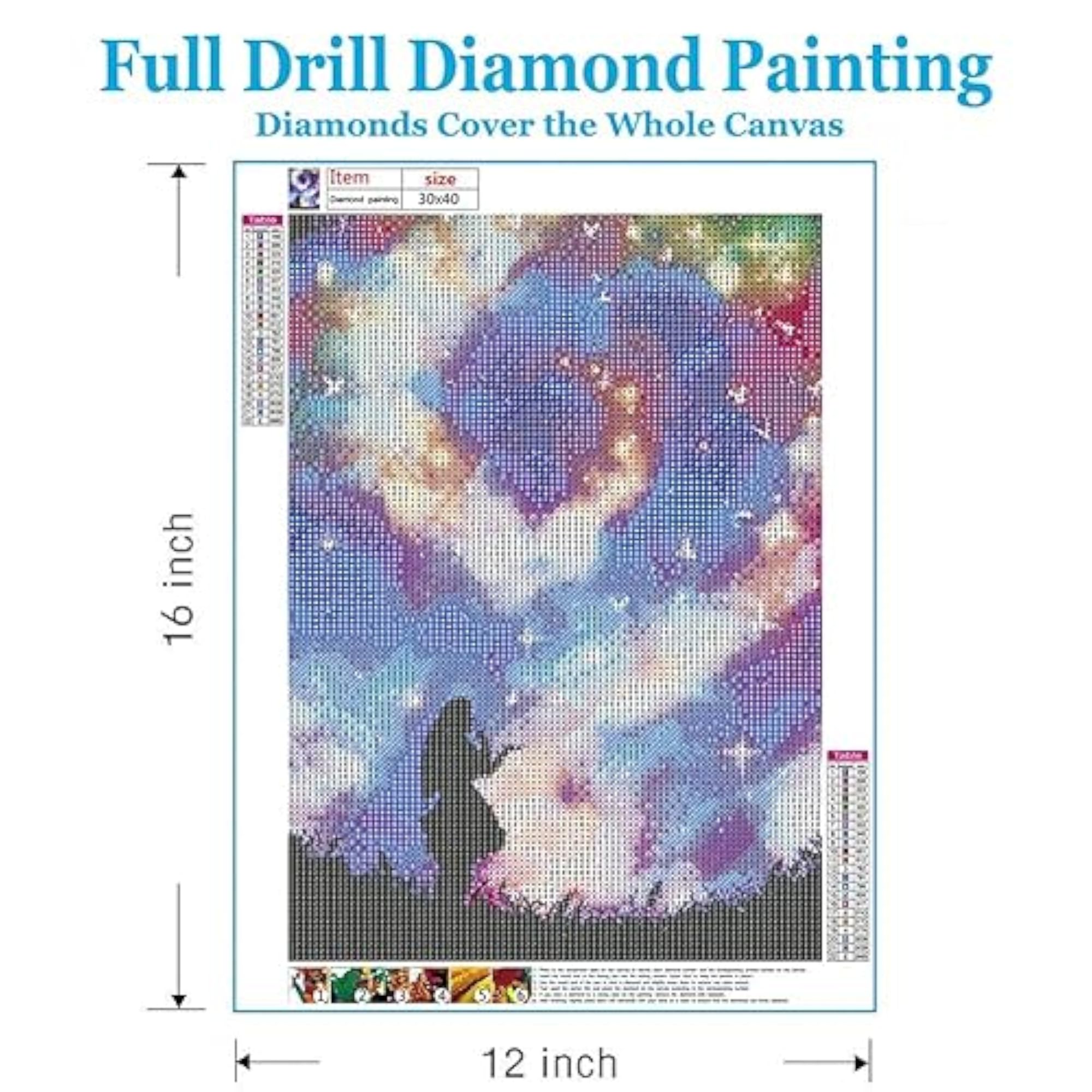 5D DIY Diamond Painting Kit, Starry Sky Embroidery Art