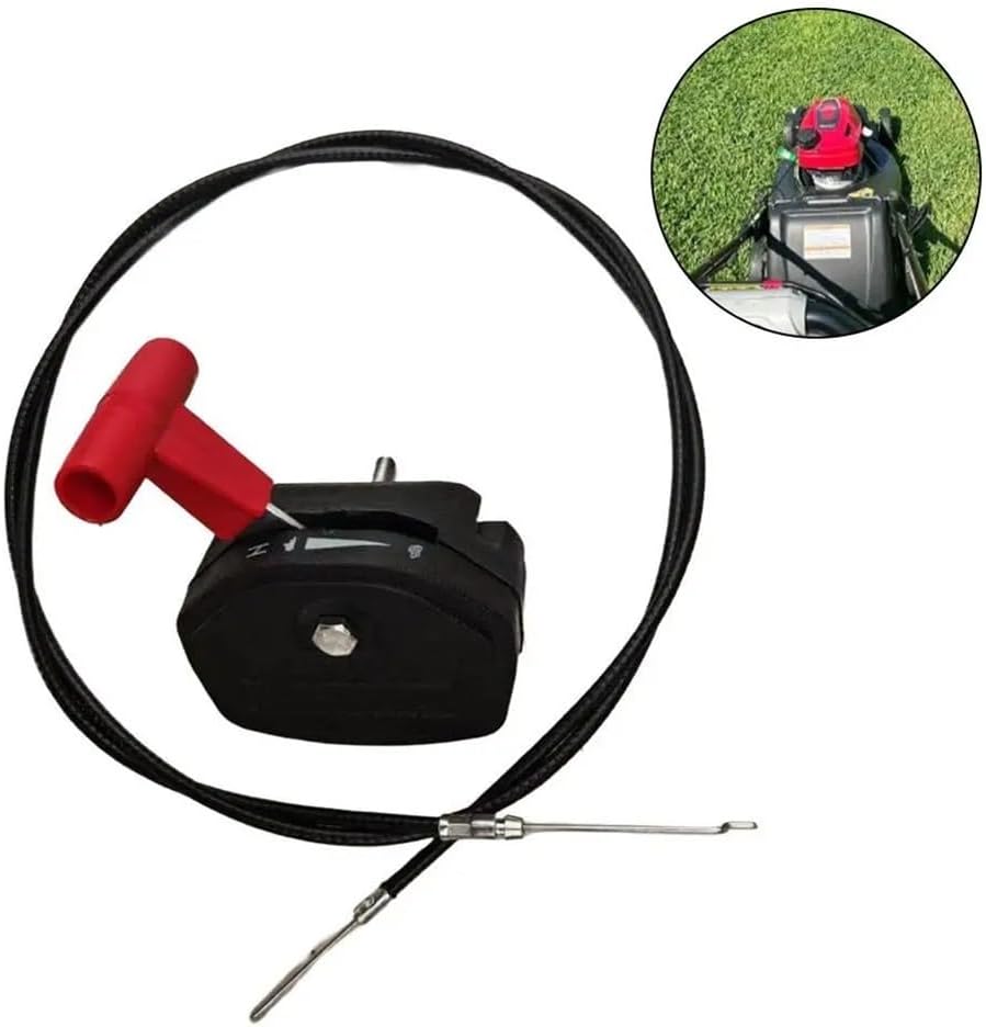 JY13908-Lawn Mower Throttle Choke Rod 56-Inch Switch Handle Accelerator Pull Cord Fit for FCYLXM21 5873834-01