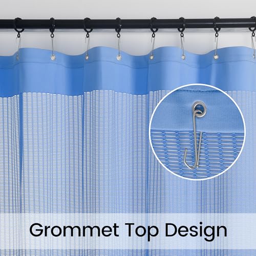 Phating Inherent Flame Retardant Grommet Hospital Curtains Room Divider, Cubicle Curtains Divider Privacy Medical Curtains for Hospital, Medical Clinic, Lab(1 Panel, 5x8FT,Dark Blue) - Thumbnail 2