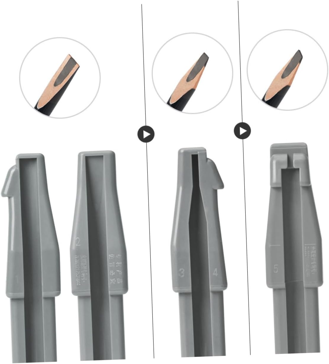 Duckbill Eyebrow Pencil Sharpener 3pcs Makeup Marker Sharpener Tool Suitable for Eyebrow and Lip Pencils Portable and Easy to Use