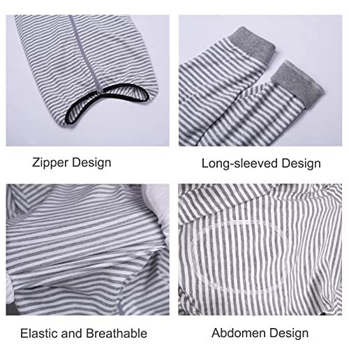 Yeapeeto Einteiler für Hunde, zur Erholung, für große und mittelgroße Hunde, Schlafanzug, Ganzkörper für Haarausfall, Allergien, Anti-Lecken, Wundschutz, Kegel-Alternative (3XL, Grau)