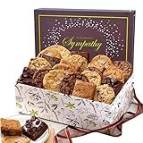 Broadway Basketeers Condolence Sympathy Gift Baskets, Fresh Baked Assorted Brownies & Cookies Gift Box, Individually Wrapped Desserts Care Package for Condolences, Memorial, Remembrance