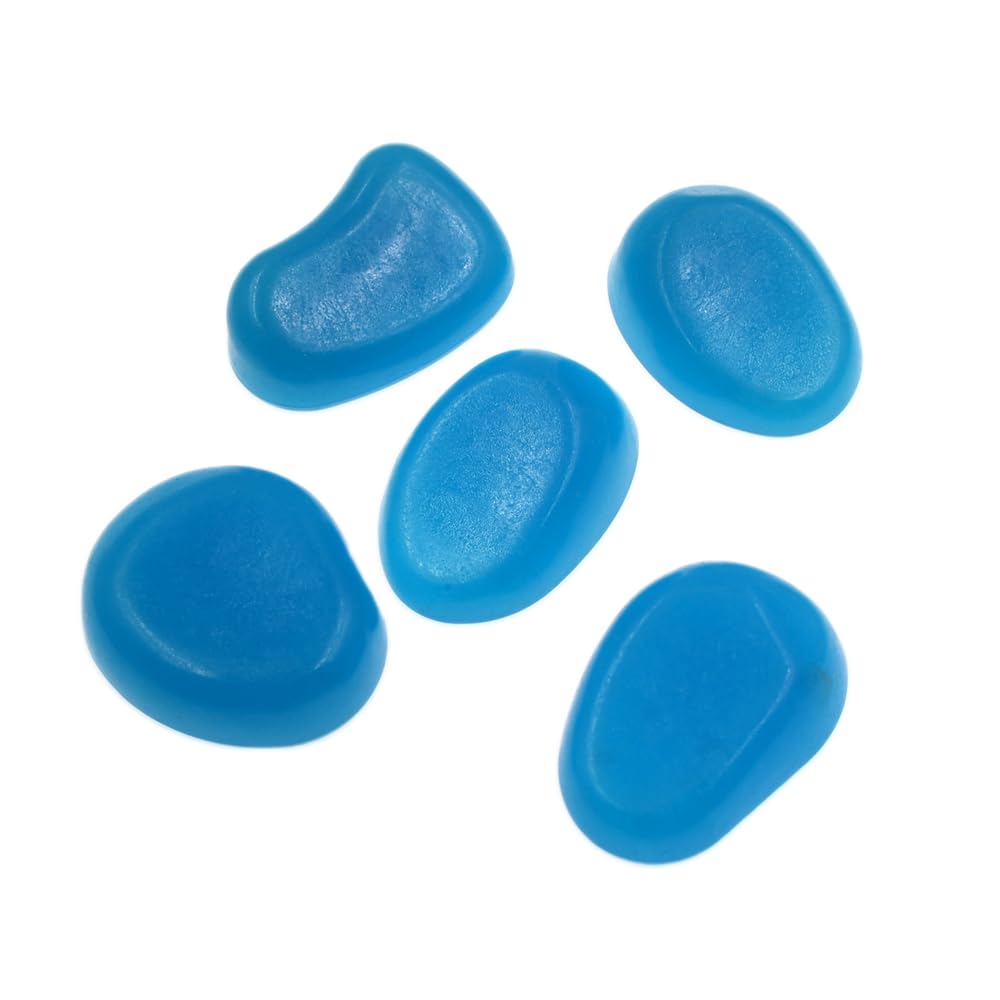 QTTLLI 20 ciottoli grandi da 4,5 cm, che si illuminano al buio, pietre decorative per giardino, sentiero, passerella, cortile, acquario, blu