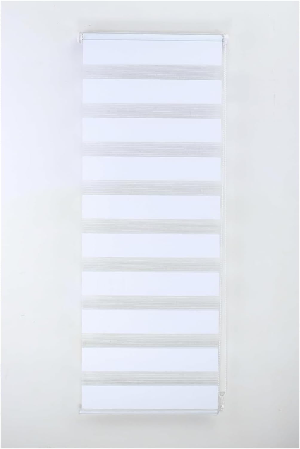 174cm x 165cm - White Curtians - Zebra/Vision Blinds - Double layer Fabric Roller shades - Day and Night Blind for Windows and Doors