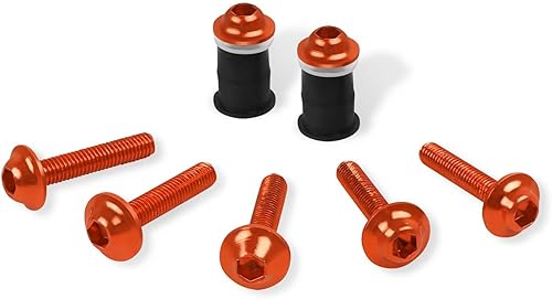 Miniatura 9 de Kit de pernos de carenado de motocicleta, color azul M5 M6, tornillos de aluminio, kit surtido de ojales de plástico, tuercas y arandelas, clips