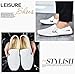 Noblespirit Men's Driving Shoes Leather Fashion Slipper Casual Slip on Loafers Shoes in Summer Mens Mules Shoes Breathable Diameter-zinroy Slip-on Loafers White NSLFS8503-Wh47