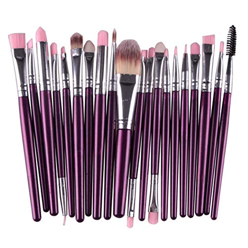 Nobio 20PCS/Set Soft Makeup Foundation Powder Brushes Face Eye Shadow Eyeliner Foundation Blush Lip Cosmetics Blending Brush Tool