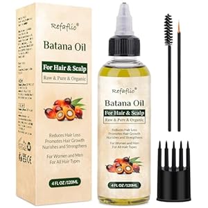 Batana Oil for Hair Growth, Dr Sebi Organic Raw Batana Oil, Enhances Hair Thickness, Prevents Hair Loss for Men and Women 120ml.