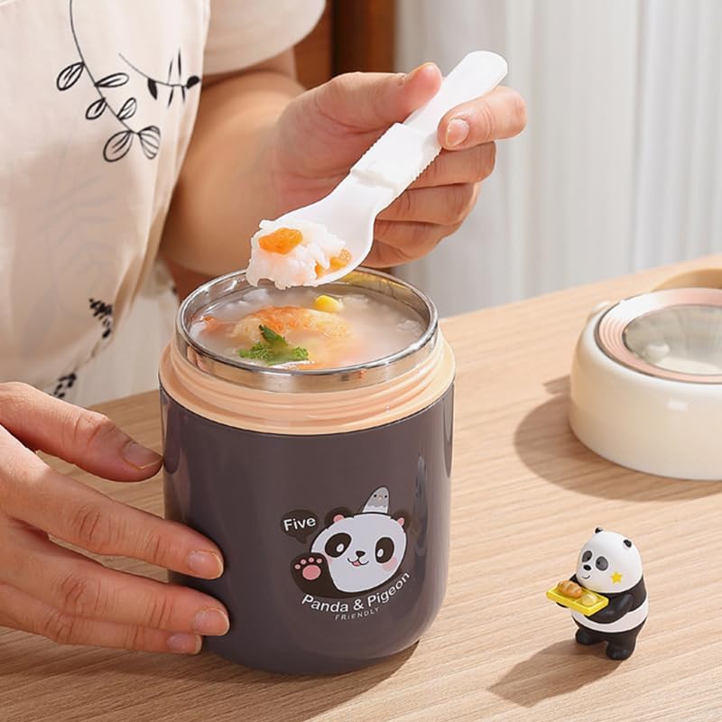 Pot à Overnight Oats 500ml - Acier Inoxydable 304 - Avec Cuillère Pliable - Isotherme Léger - Petit Déjeuner Nomade