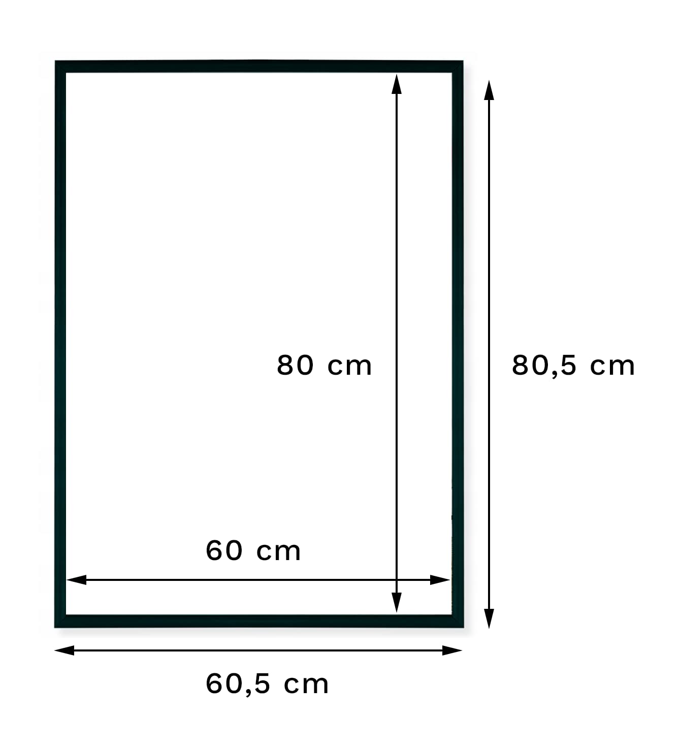 Alu Bilderrahmen 60x80cm Plakatrahmen, Alurahmen mit Plexi-Antireflex Rahmen aus Aluminium für Bilder Poster Fotos und für Puzzle, Posterrahmen - Fotorahmen, Anthrazit