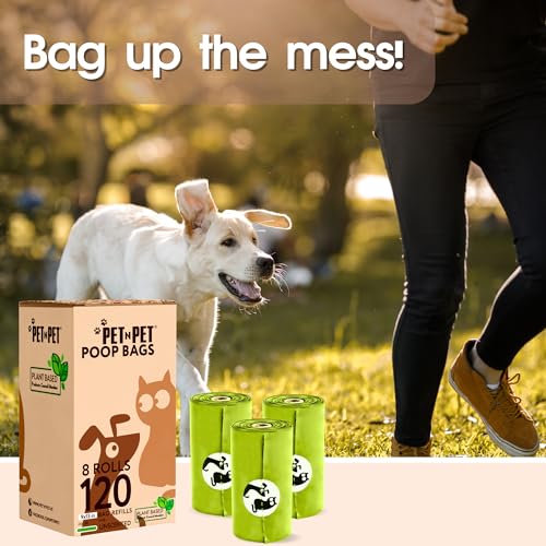 Image of Pet N Pet Poop Bags For Dogs, 120 Counts Plant Based Dog Poop Bags Rolls, Thick Doggie Poo Bag, 100% Leak-proof, Easy to Use Pet Waste Bag
