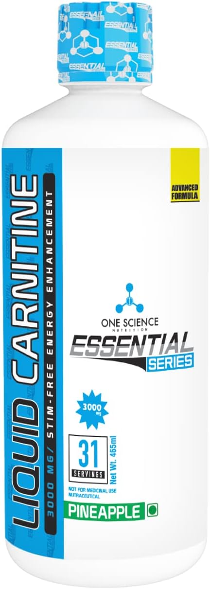 ONE SCIENCE NUTRITION (OSN) Essential Series Liquid Carnitine -3000mg (Pineapple) - 31 Servings (465ML)