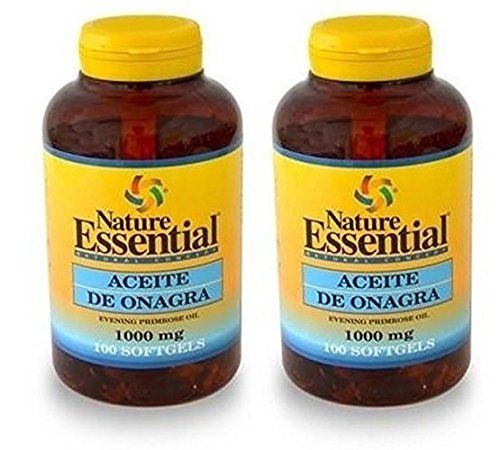 Nature Essential | Perlas de Aceite de Onagra 1000 mg | 2 Unidades | 100 Perlas | Contribuye a Aliviar los Síntomas Menstruales | Primera Presión en Frío | 10% GLA | Omega 3-6-9 | Vitamina E