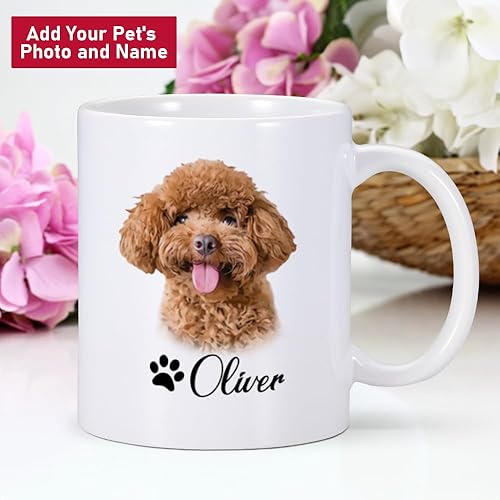 Miniatura 2 de Taza personalizada con foto de perro, taza de perro personalizada, taza de retratos de mascotas personalizada, tazas con nombre personalizado,