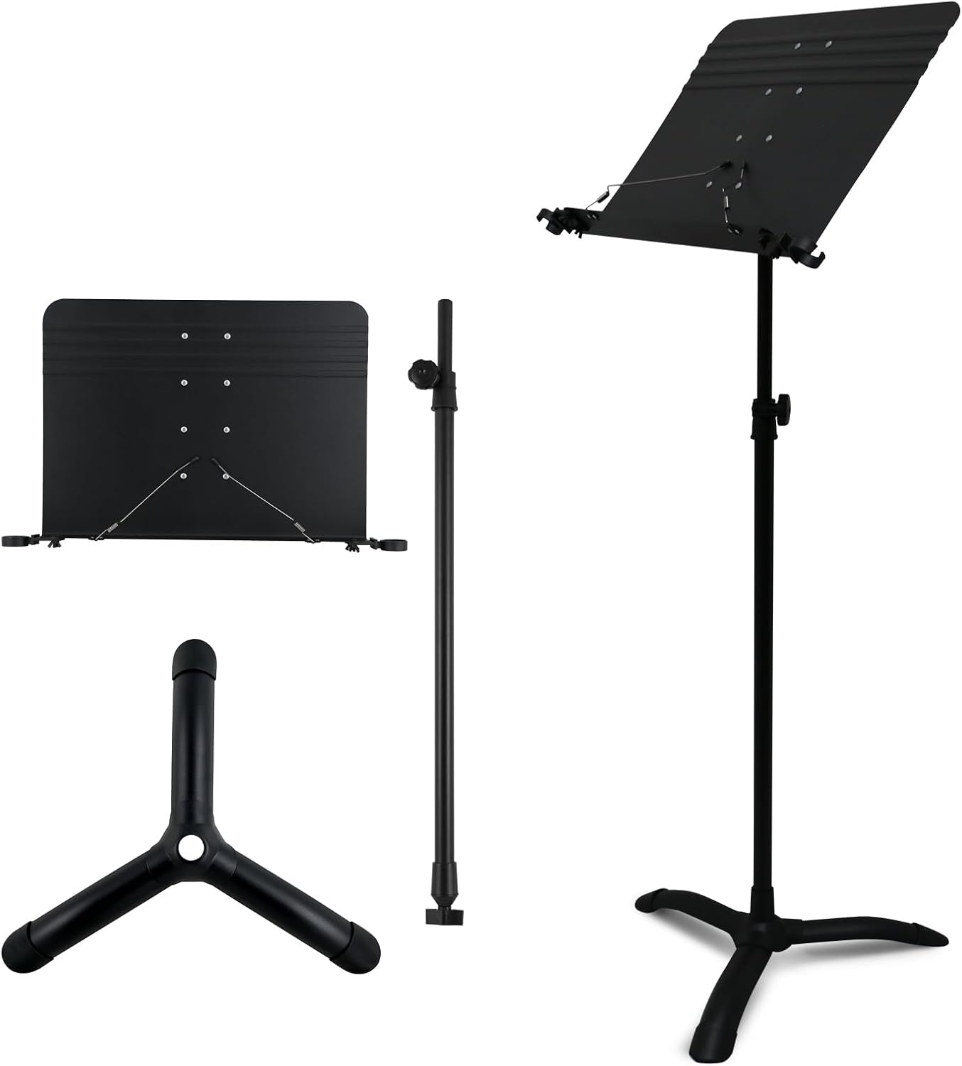 RANMING Music Stand,DualUse Folding Sheet Music Stand