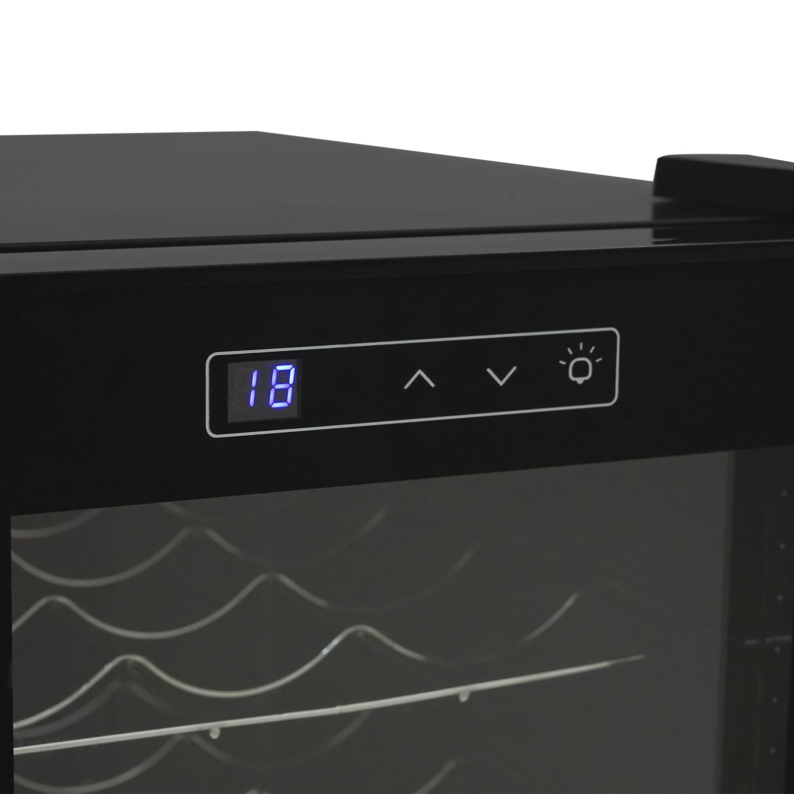 Weinkühlschrank 30 Flaschen Doppelte Gehärtetem Glas LED Beleuchtung 12-18℃ Einstellbar Geräuscharmer Modern Flaschenkühlschrank