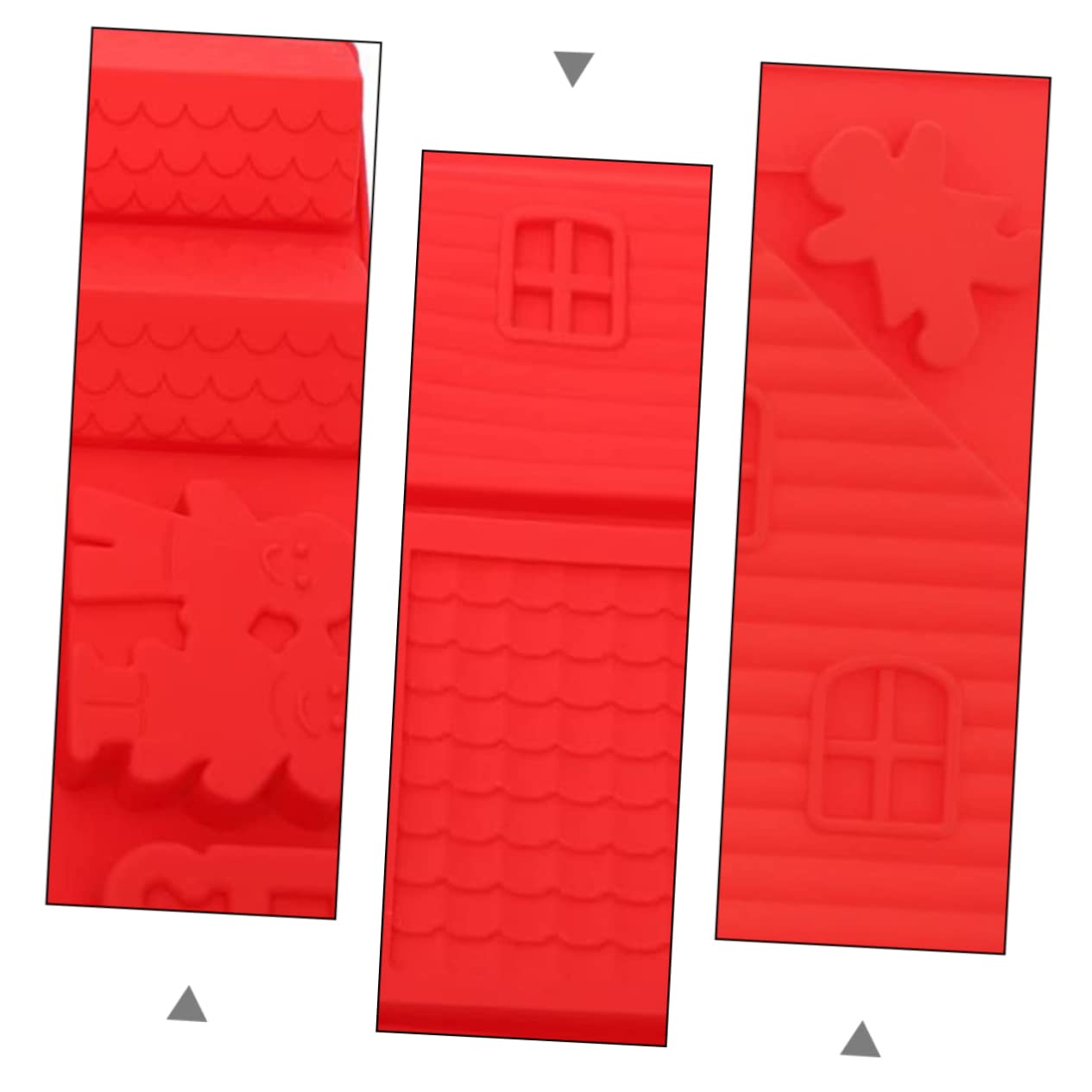 Kit de fabrication de moules à faire soi-même, 3 pochoirs de Noël, moules en silicone pour chocolat, moule à gâteau, bonhomme de neige, moule à gâteau de Noël, moule en silicone pour maison, gel de